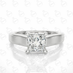 Princess Cut Solitaire Moissanite Ring for Women