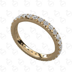 Anello Eternity Moissanite taglio rotondo 0,80 TCW per donna