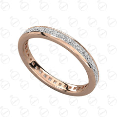 Anello da donna con moissanite taglio principessa TCW Eternity 2.00