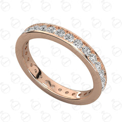 Anello Eternity Moissanite taglio rotondo 2,90 TCW per donna