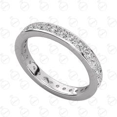 Anello Eternity Moissanite taglio rotondo 2,90 TCW per donna