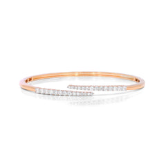 Round Cut Unique Lab Grown Diamond Bangle for Women