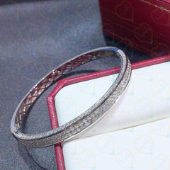 5.50 TCW Round Cut Tennis Lab Grown Diamond Bangle for Women