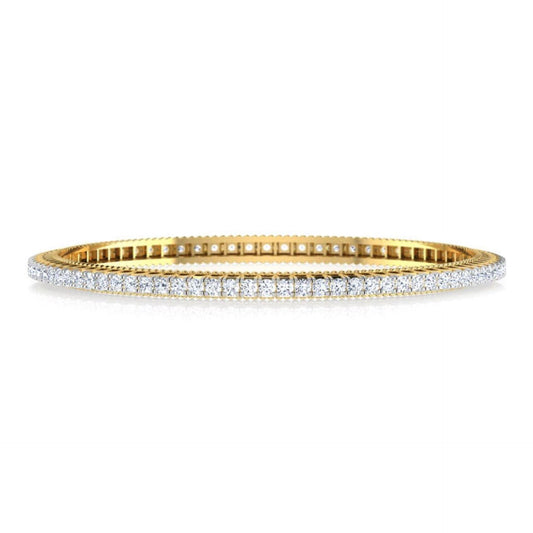 40.00 TCW Round Cut Unique Lab Grown Diamond Bangle for Women