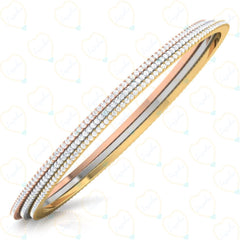 24.00 TCW Round Cut Unique Lab Grown Diamond Bangle for Women