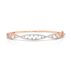 1.50 TCW Round Cut Unique Lab Grown Diamond Bangle for Women