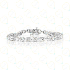 Bracciale Tennis-Lab Grown con diamanti taglio brillante rotondo TCW da 2,00 per donna