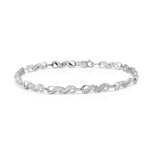 1.30 CTW Round Brilliant Cut Tennis Lab-Grown Diamond Bracelet for Women