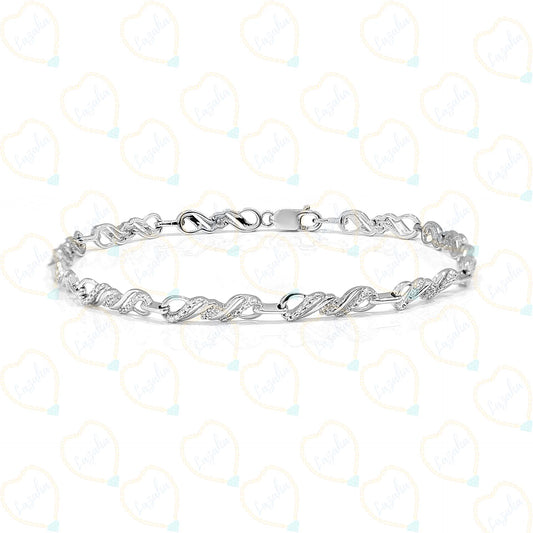 1.30 CTW Round Brilliant Cut Tennis Lab-Grown Diamond Bracelet for Women