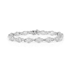 0.60 TCW-Round Brilliant Cut Tennis Lab Grown Diamond Bracelet for Women