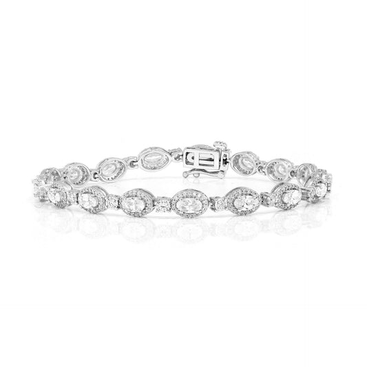 1.00 CTW Round-Brilliant Cut Tennis Lab Grown Diamond Bracelet for-Women