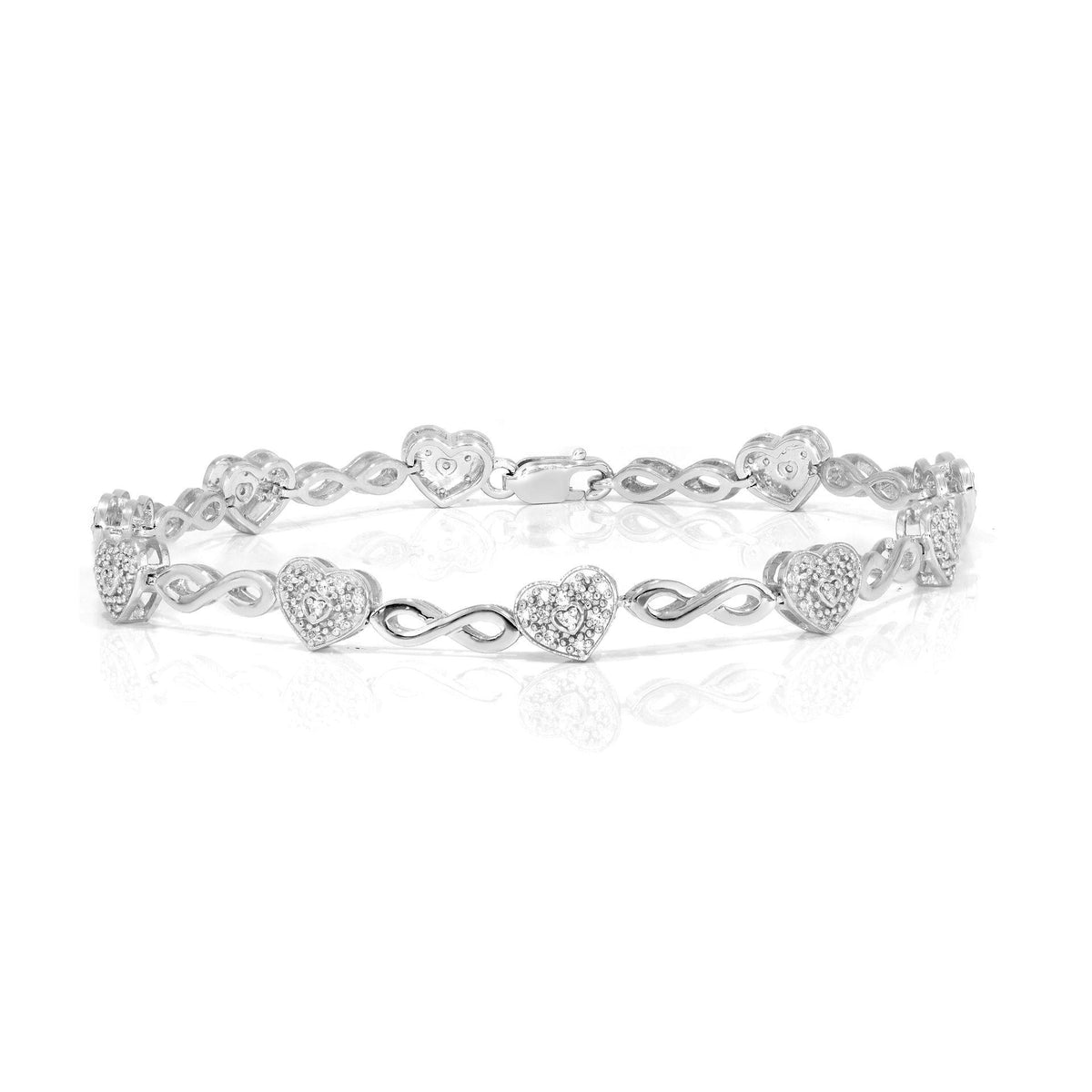 0.50 TCW Round-Brilliant-Cut Tennis Lab Grown Diamond Bracelet for Women