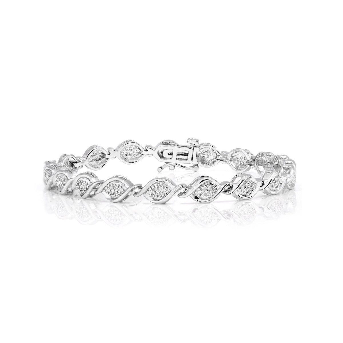 Bracciale tennis in diamanti taglio brillante rotondo da 0,60 CTW per donna