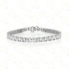 14.50 CTW Pear Cut Tennis Lab Grown Diamond Bracelet for Women