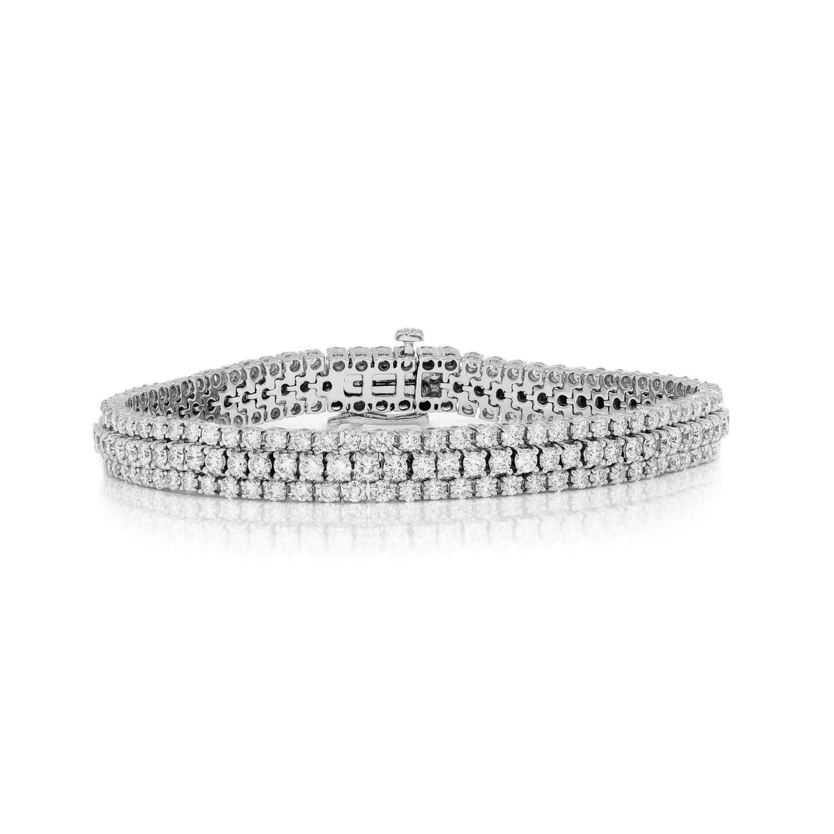 Bracciale Tennis Lab Grown con diamanti taglio brillante rotondo TCW da 1,20 mm per donna