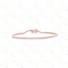 Bracciale tennis in diamanti taglio brillante rotondo da 1,20 CTW per donna