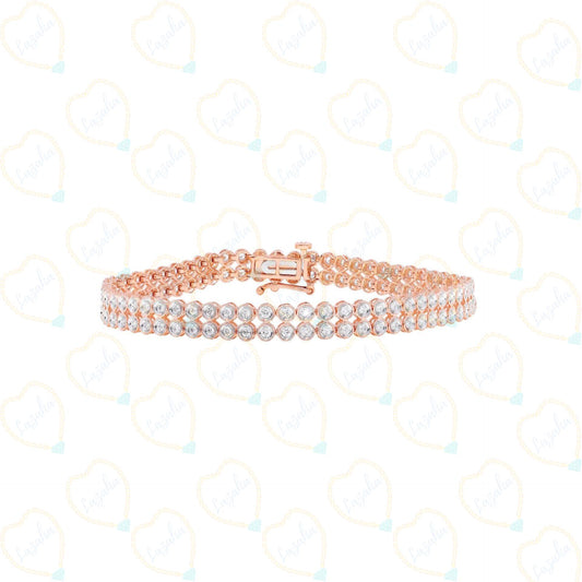 Bracciale Tennis-Lab Grown con diamanti taglio brillante rotondo TCW da 1,70 per donna