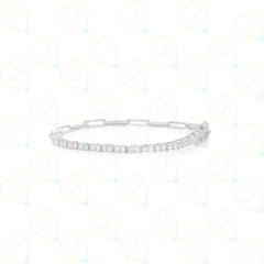 0.45 TCW Round Brilliant Cut Tennis Lab Grown Diamond Bracelet for Women