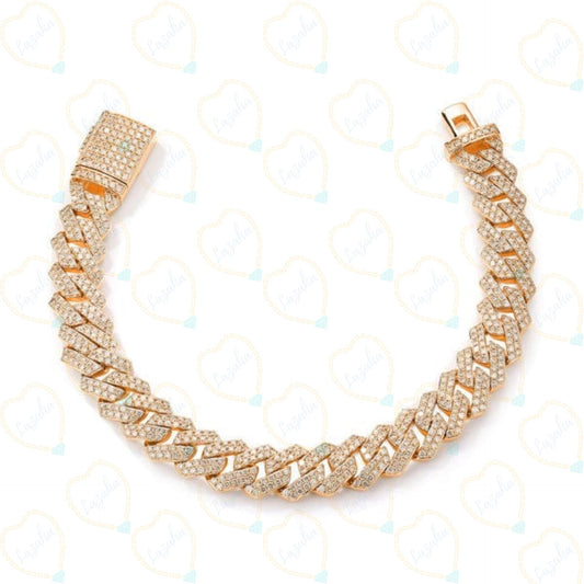 3.60 CTW Round Brilliant Cut Hip Hop Lab Grown Diamond Bracelet for Women