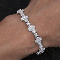 5.40 TCW Round Brilliant Cut Link Lab Grown Diamond Bracelet for Women