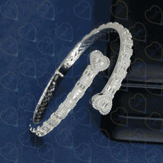 9.00 TCW Baguette Cut Tennis Lab Grown Diamond Bracelet for Women