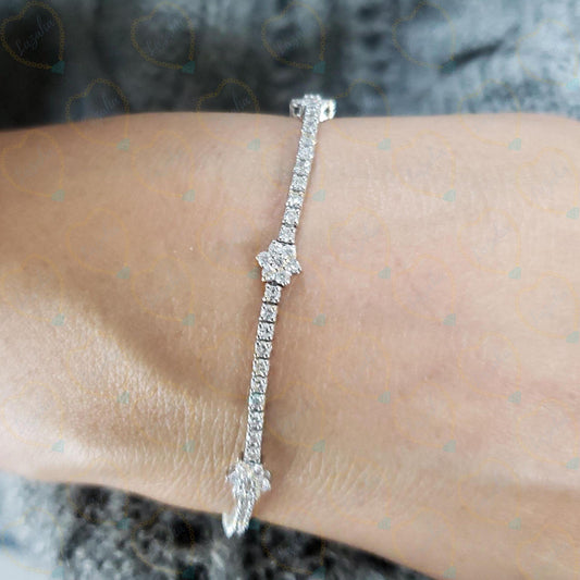 1.00 CTW Round Cut Tennis Lab Grown Diamond Bracelet for Women