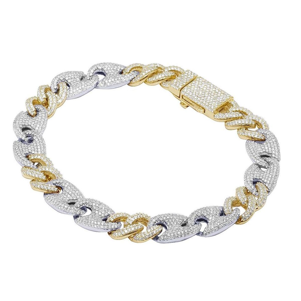 19.00 TCW Round Cut Hip Hop Lab Grown Diamond Bracelet for Women