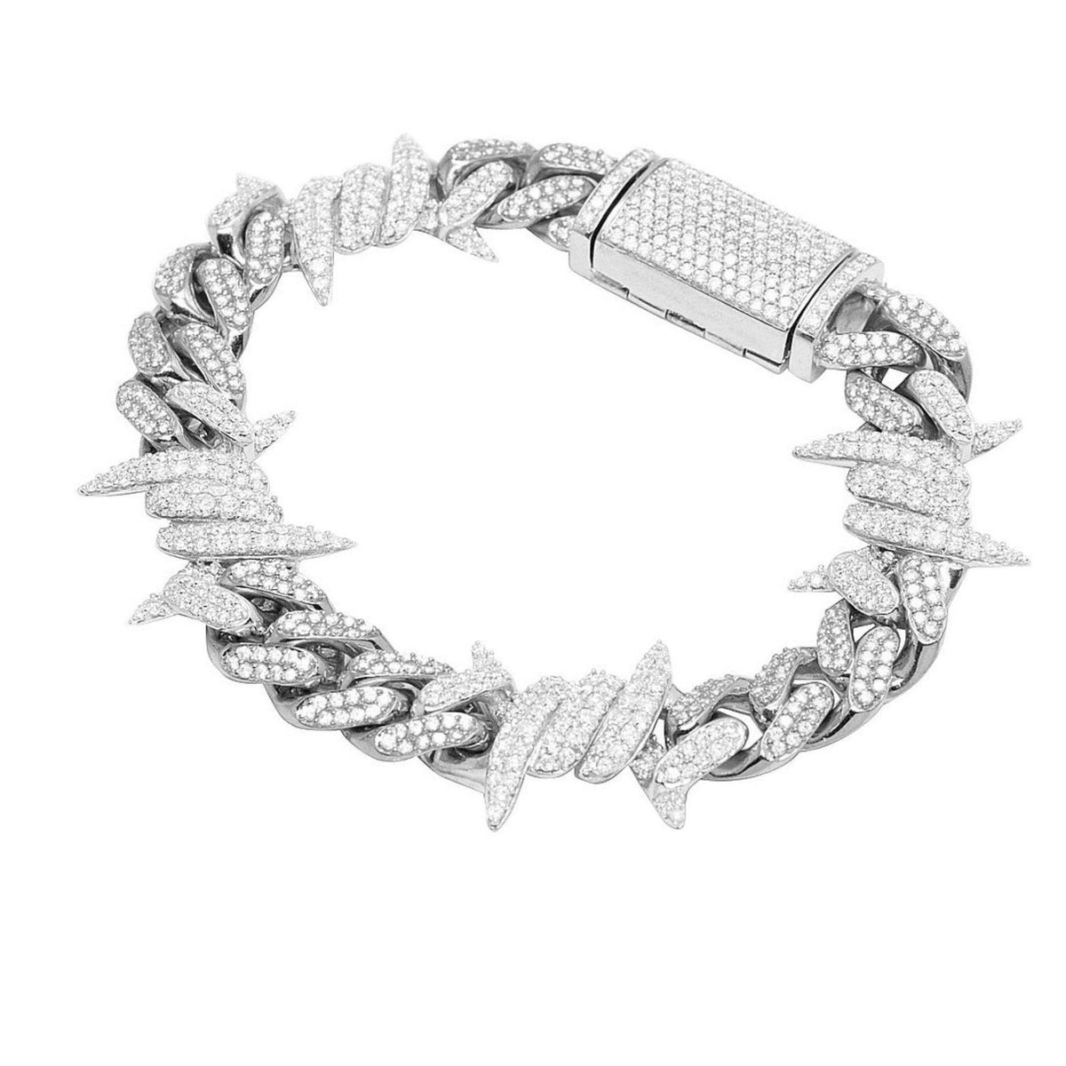 2.00 TCW Round Cut Hip Hop Lab Grown Diamond Bracelet for Women