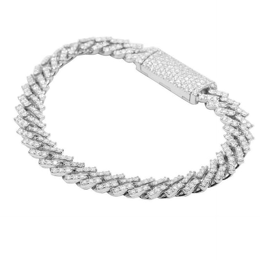 5.00 TCW Round Cut Hip Hop Lab Grown Diamond Bracelet for Women