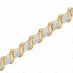 1.50 TCW Round Cut Hip Hop Lab Grown Diamond Bracelet for Women