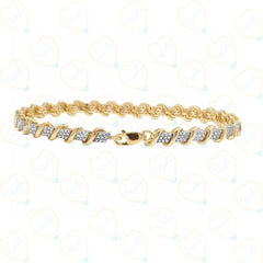 1.50 TCW Round Cut Hip Hop Lab Grown Diamond Bracelet for Women