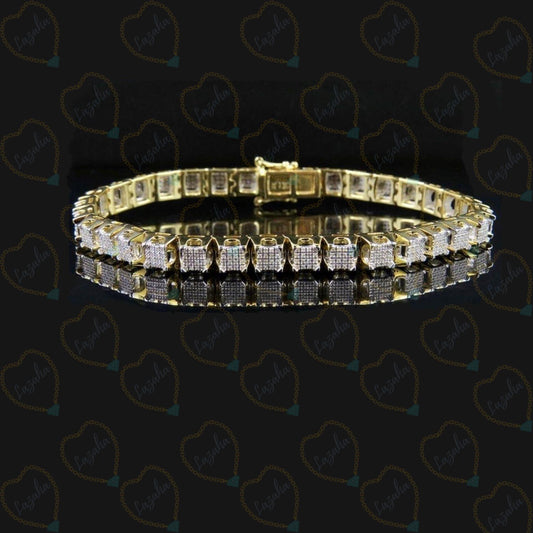 2.80 TCW Round Cut Hip Hop Lab Grown Diamond Bracelet for Women