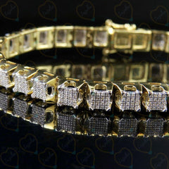 2.80 TCW Round Cut Hip Hop Lab Grown Diamond Bracelet for Women