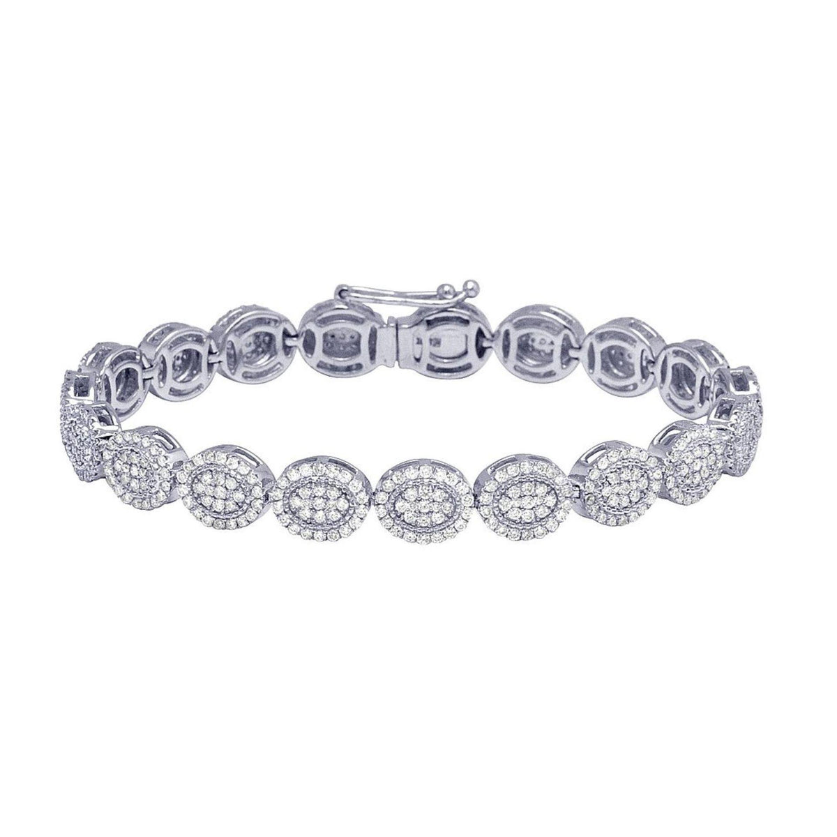 4.00 TCW Round Cut Hip Hop Lab Grown Diamond Bracelet for Women