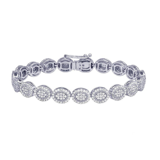 4.00 TCW Round Cut Hip Hop Lab Grown Diamond Bracelet for Women