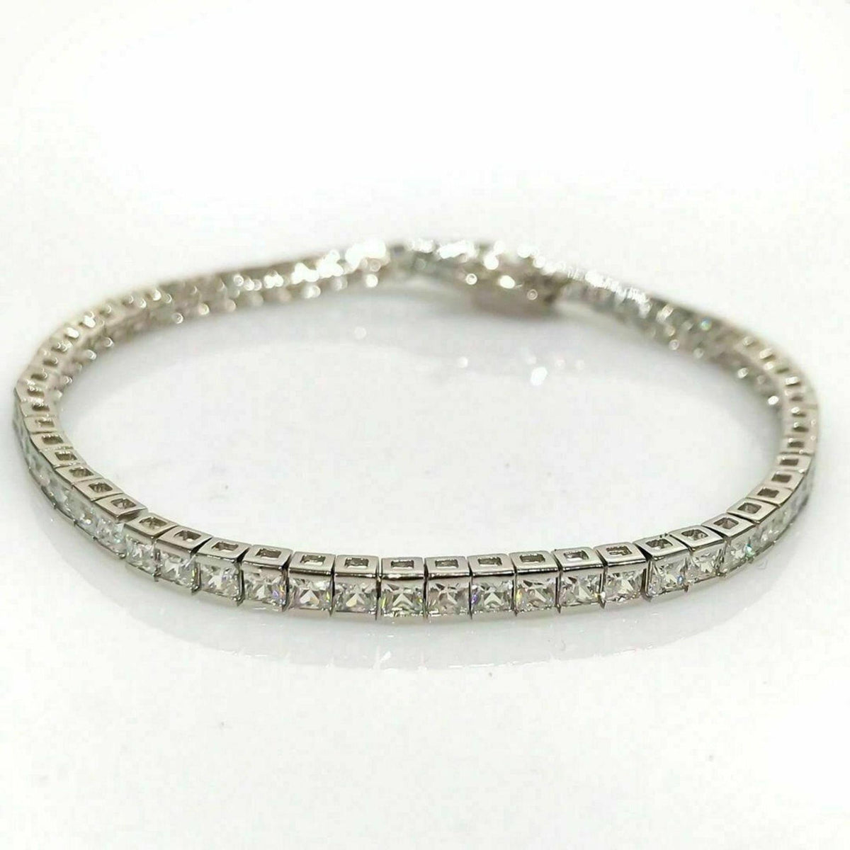 11.00 CTW Princess Cut Tennis Lab Grown Diamond Bracelet for Women