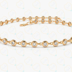 Brilliant Round Cut Tennis Lab Grown Diamond Bracelet for Women