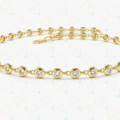 Bracciale tennis in diamanti taglio brillante rotondo per donna