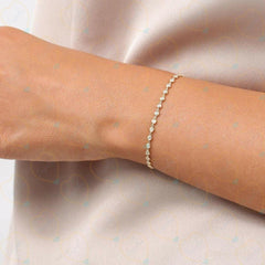 Bracciale tennis in diamanti taglio brillante rotondo per donna