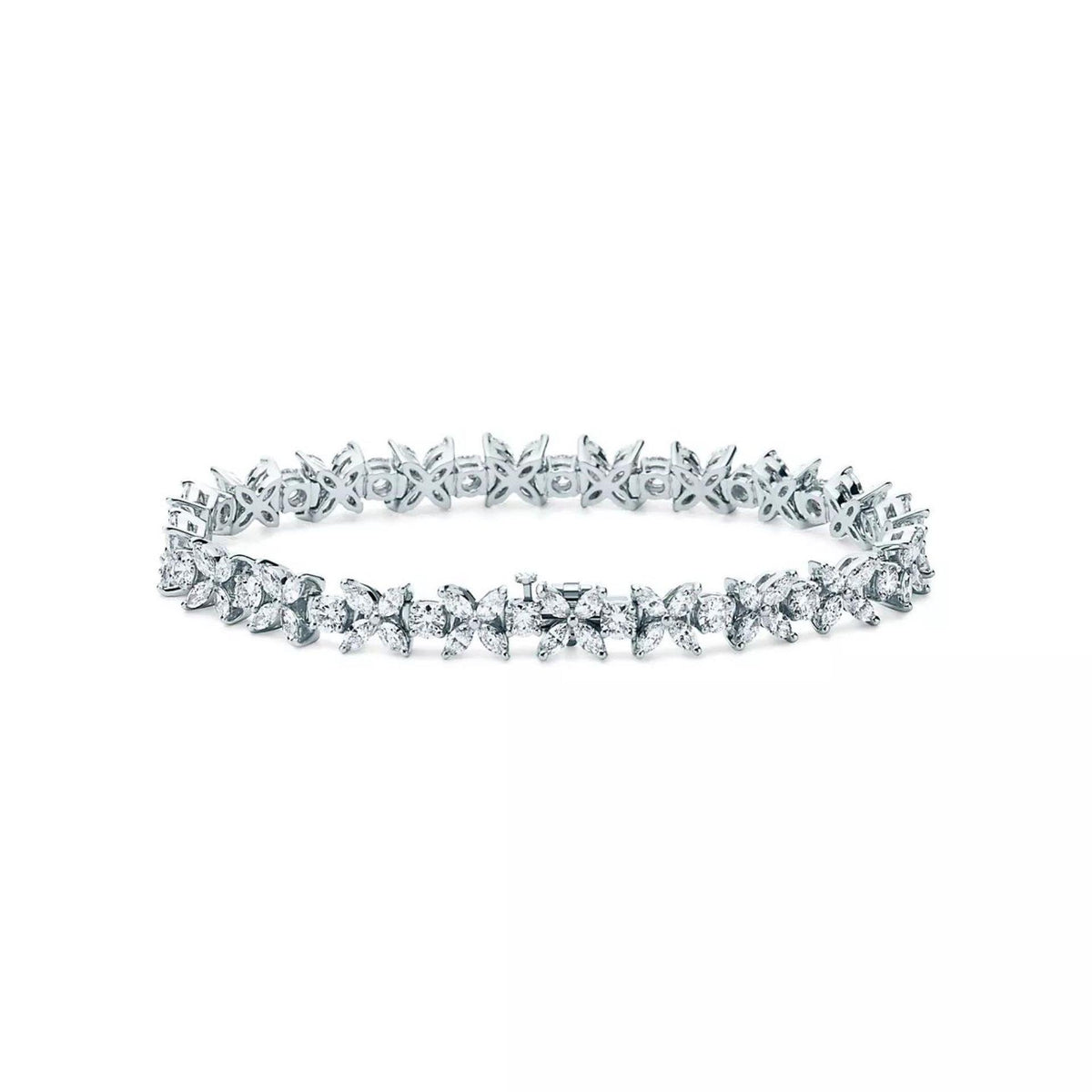 2.00 CTW Marquise Cut Tennis Lab Grown Diamond Bracelet for Women