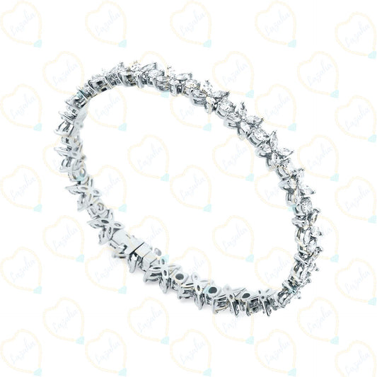 2.00 CTW Marquise Cut Tennis Lab Grown Diamond Bracelet for Women