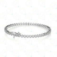 14.00 CTW Round Brilliant Cut Tennis Lab Grown Diamond Bracelet for Women