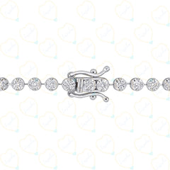 4.80 CTW Round Brilliant Cut Tennis Lab Grown Diamond Bracelet for Women