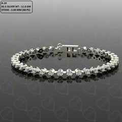 4.80 CTW Round Brilliant Cut Tennis Lab Grown Diamond Bracelet for Women