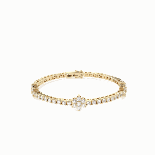 0.85 TCW Round-Brilliant Cut Charm Lab Grown Diamond Bracelet for Women