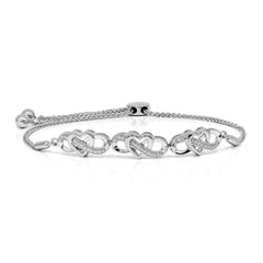 0.50 TCW Round Brilliant Cut Twisted Lab-Grown Diamond Bracelet for Women