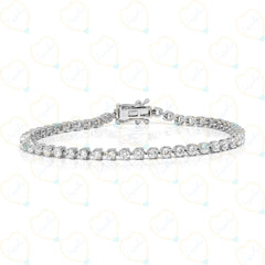 2.80 CTW Round Brilliant Cut Tennis Lab Grown Diamond Bracelet for Women