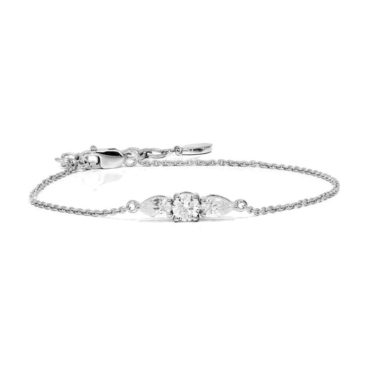 0.90 TCW Round Brilliant Cut Link Lab Grown Diamond Bracelet for Women