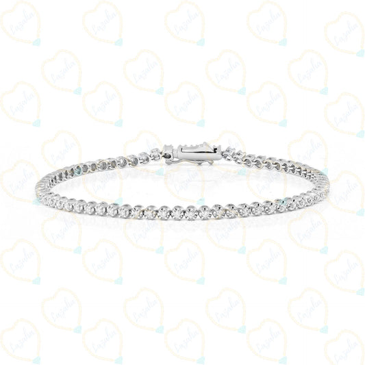 1.70 CTW Round-Brilliant Cut Tennis Lab Grown Diamond Bracelet for Women