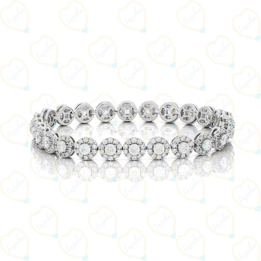 4.30 CTW Round Brilliant Cut Tennis Lab Grown Diamond Bracelet for Women